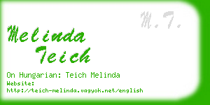 melinda teich business card